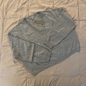 New with Tags Jcrew Cashmere Gray Cropped Sweater, Size L